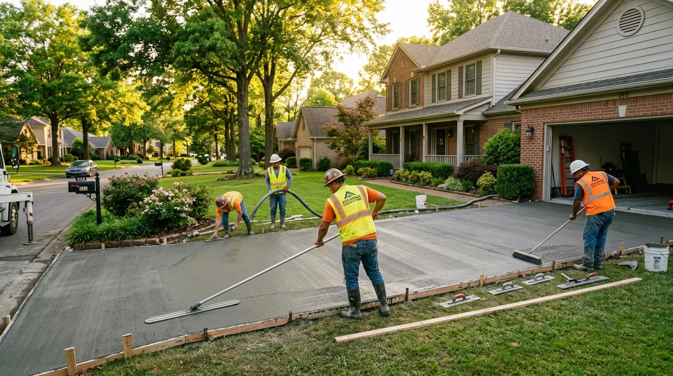Before and After: A Concrete Driveway Transformation in Humble